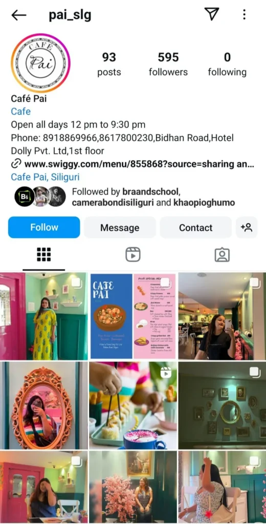 cafe pai insta page