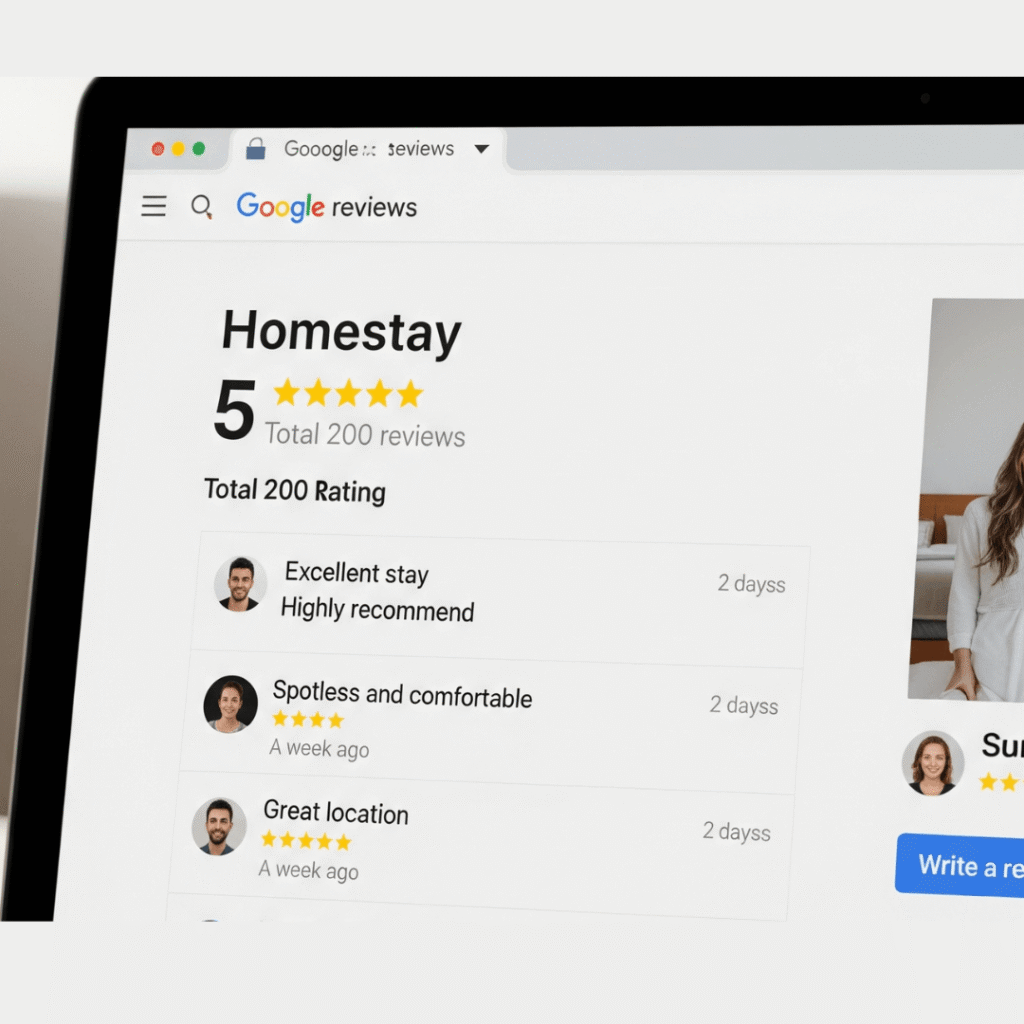 google reviews of a homestay