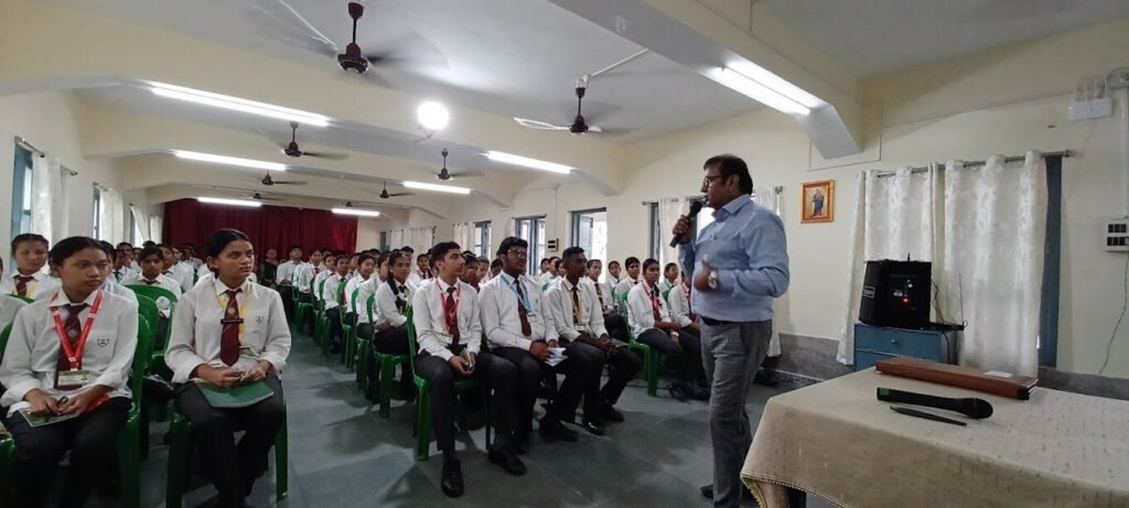 a professor teaching students