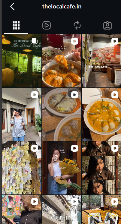 The Local Cafe Gangtok Instagram feed