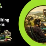 Blog banner titled "List of Video Editing Institutions in Siliguri" featuring a professional video editing workspace.