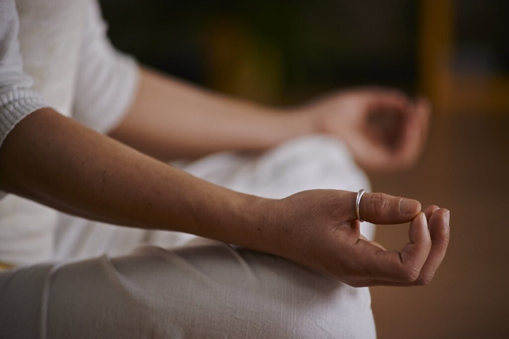 person meditating