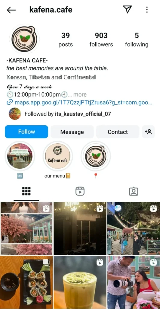 karena cafe insta page