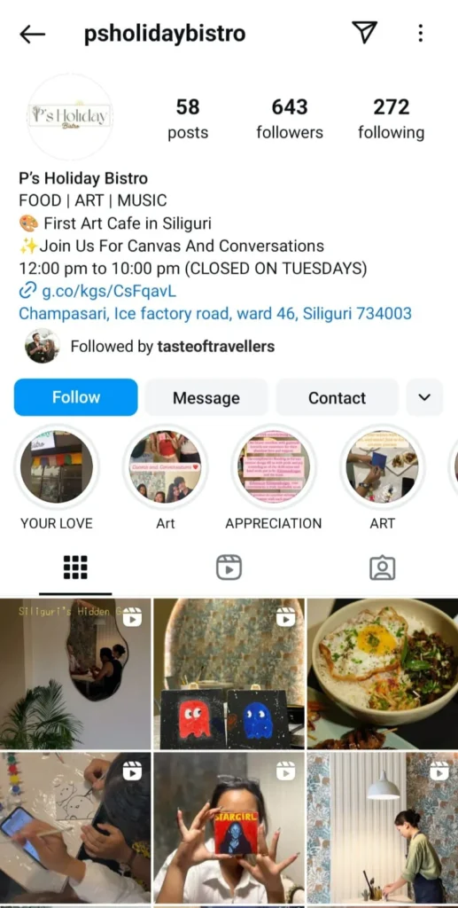 ps holiday bistro insta page