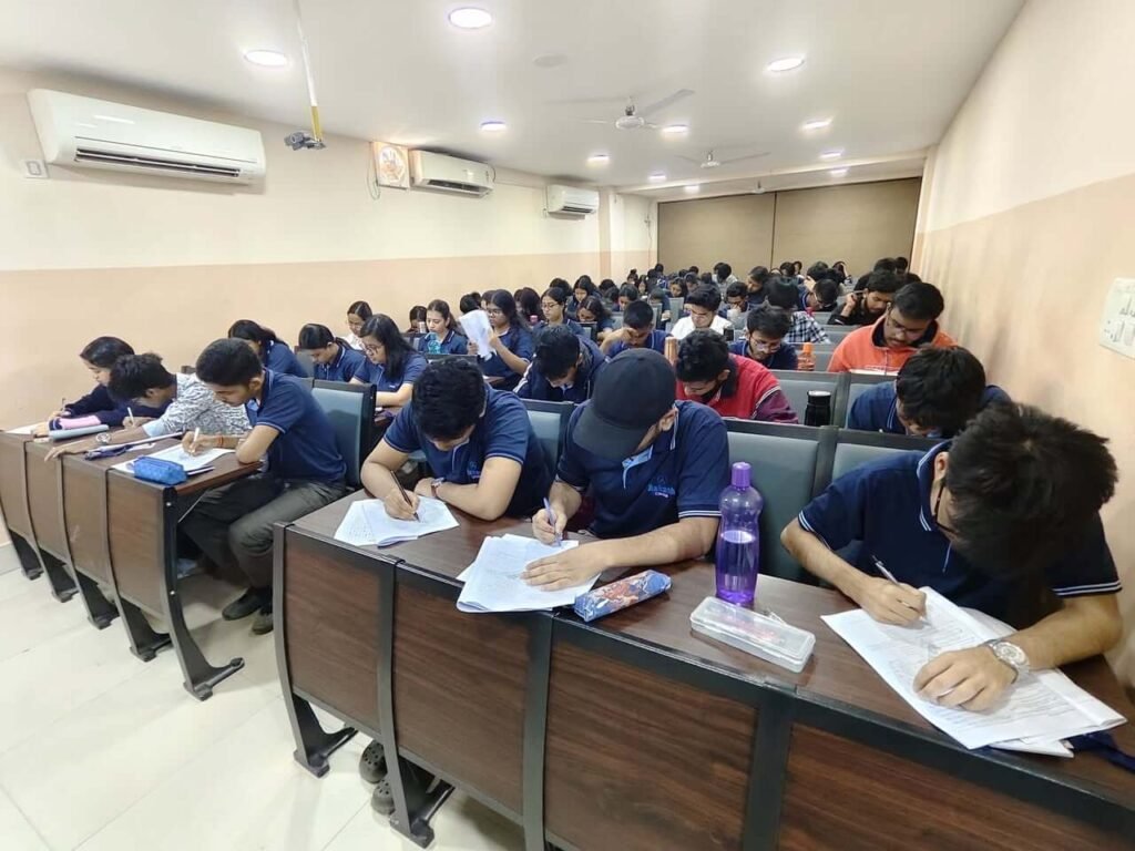children studying in a classroom