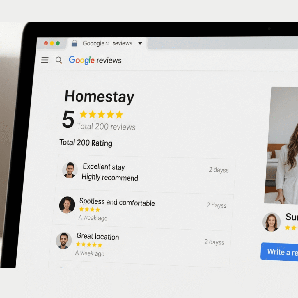 google reviews of a homestay
